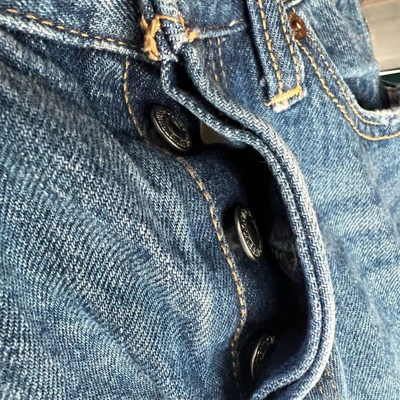 Levis Jeans Womens 25 White Oak Cone Denim Selvedge‎ Ridgid Classic Distressed - Picture 9 of 10